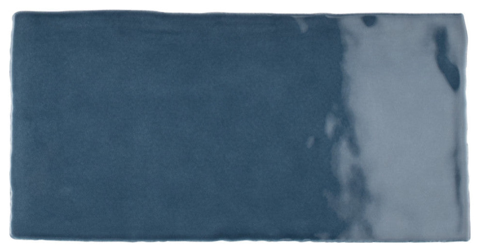 Castillo Glossy Ceramic Wall Tile, Denim