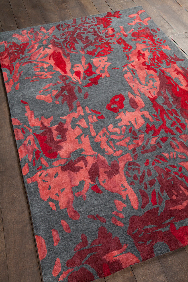 Brynn Contemporary Area Rug, Red, 5'x7'6"