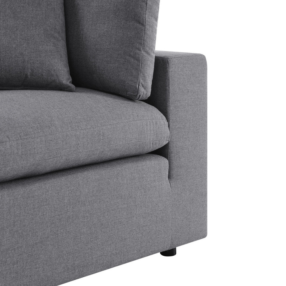 Modular Lounge Sectional Deep Sofa Set, Sunbrella, Gray, Modern, Outdoor