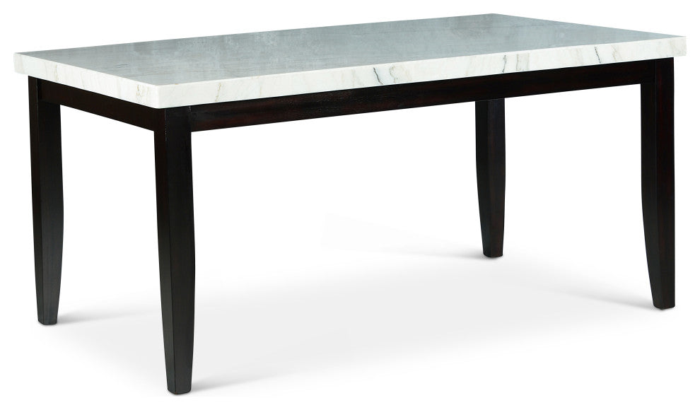 Westby White Marble Top Dining Table