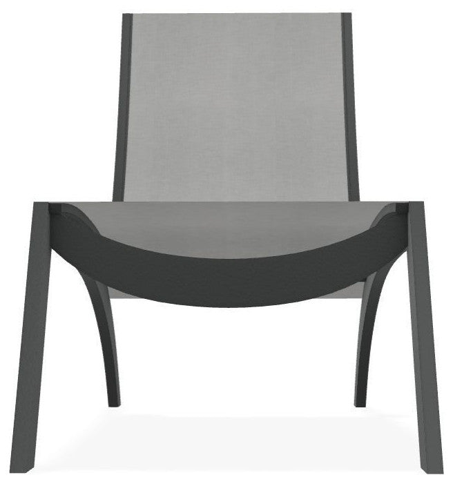 Dune Sling Stackable Outdoor Hydro-Lounge Chaise, Alloy/Graphite