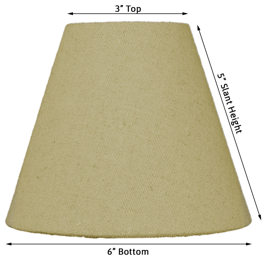 Chandelier Clip-On Premium Lampshade 3"x4"x4", Sand-Linen