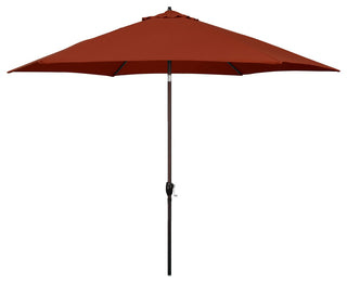 Astella 11' Round Table Patio Umbrella, Auto Crank Lift, Polyester, Brick