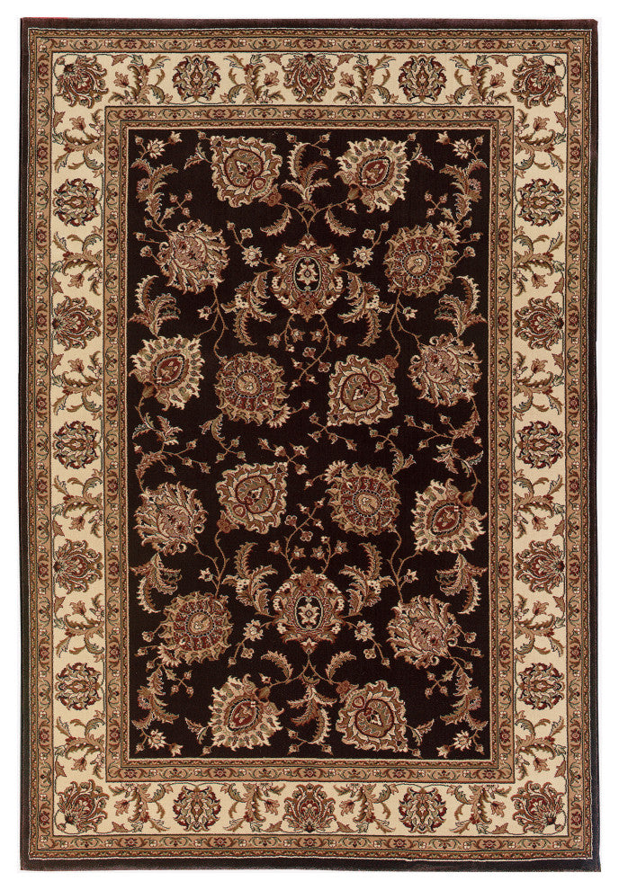 Oriental Weavers Ariana Collection Brown/Ivory Oriental Indoor Area Rug 8' SQR