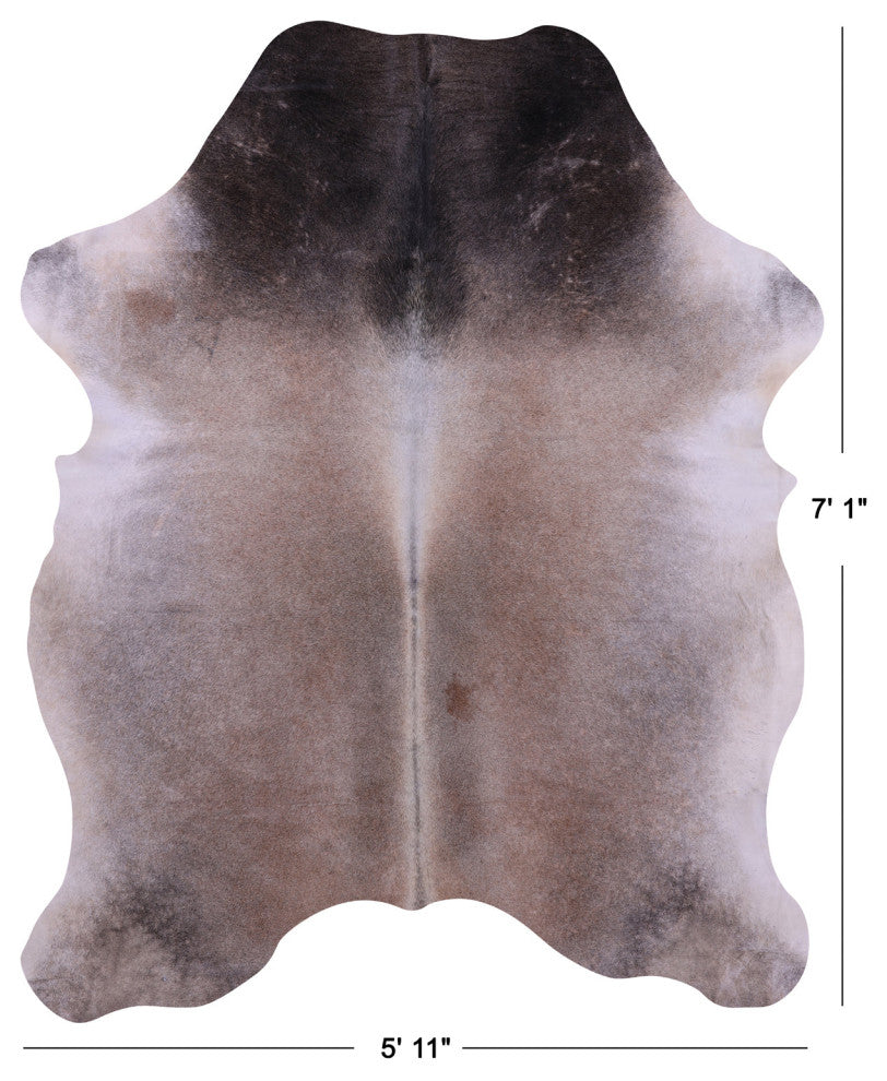 7' 1" X 5' 11" Natural Cowhide Rug C1553