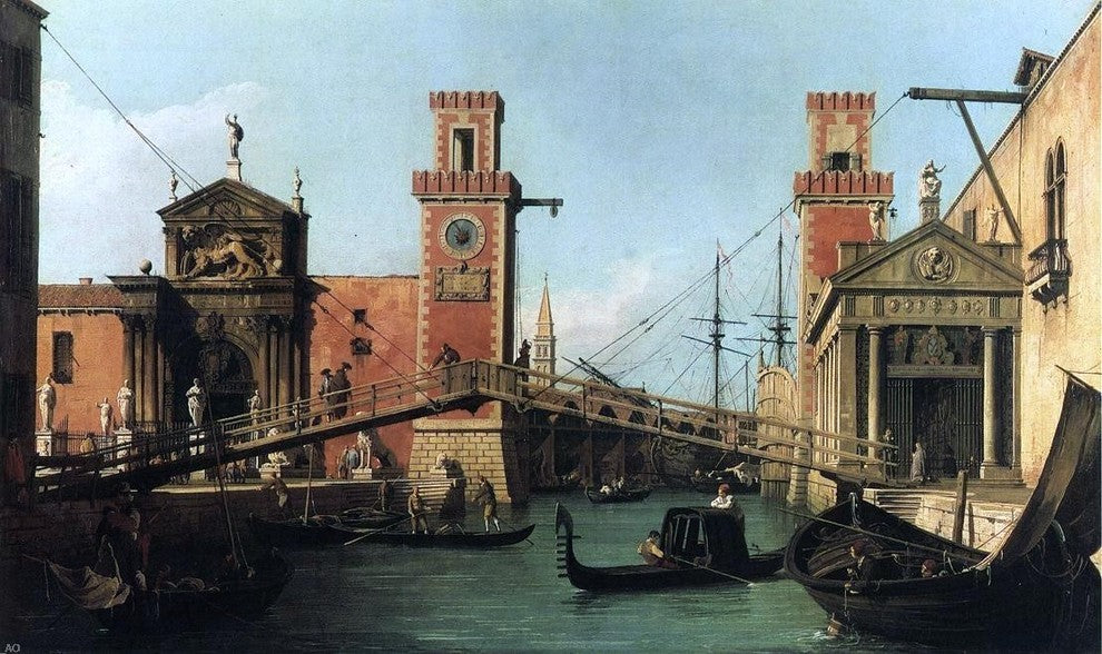 Canaletto Entrance to the Arsenal, 18"x27" Wall Decal