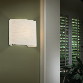 ADA Wide Oval Fabric Wall Sconce