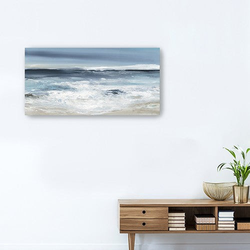 60" Long Beach Shore Canvas Wall Art