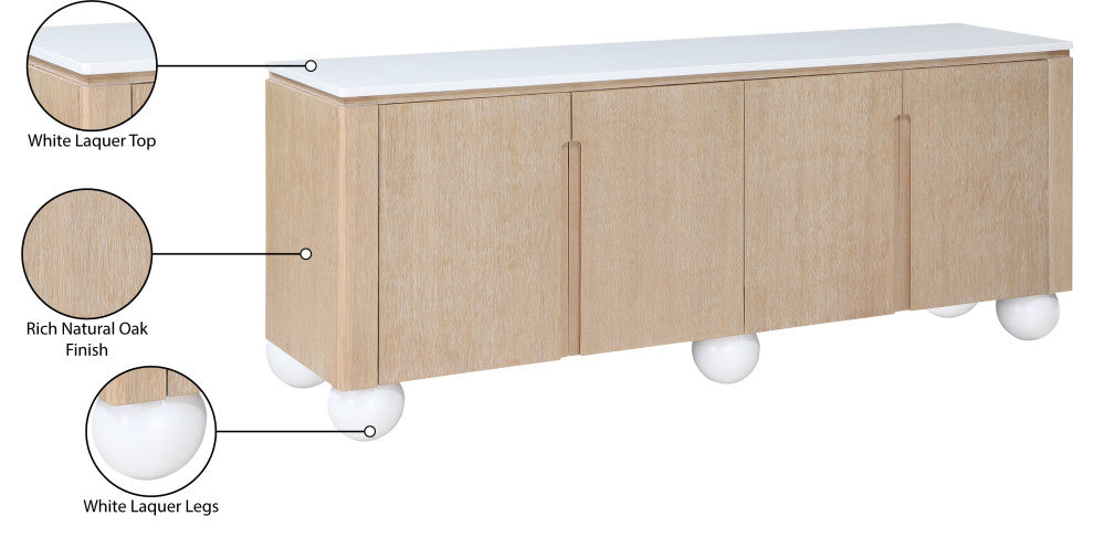 Cardiff Sideboard/Buffet, Natural/White