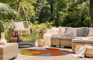 Bold Flowers Modern & Contemporary Chenille Area Rug