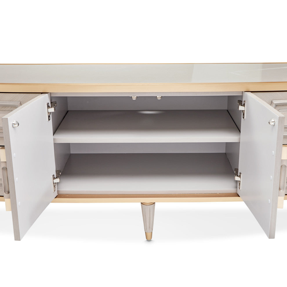 St. Charles Media Cabinet, Dove Gray