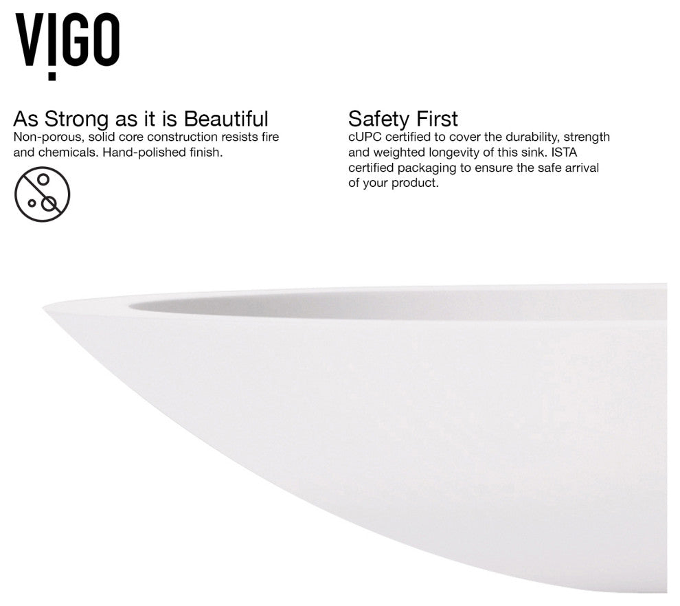 Wisteria 23"L x 14"W MatteStone Vessel Sink and Apollo 12"H Faucet Set