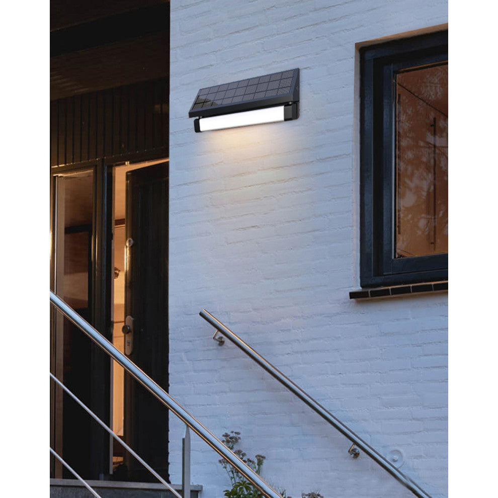 Solar SMART Sensing Self-Contained Selectable LED Color Flood Pathway Wall Light