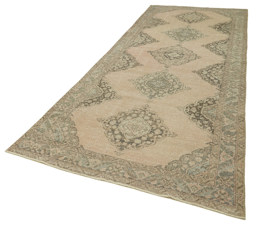 Rug N Carpet - Handwoven Oriental 4' 10" x 13' 6" Vintage Runner Rug