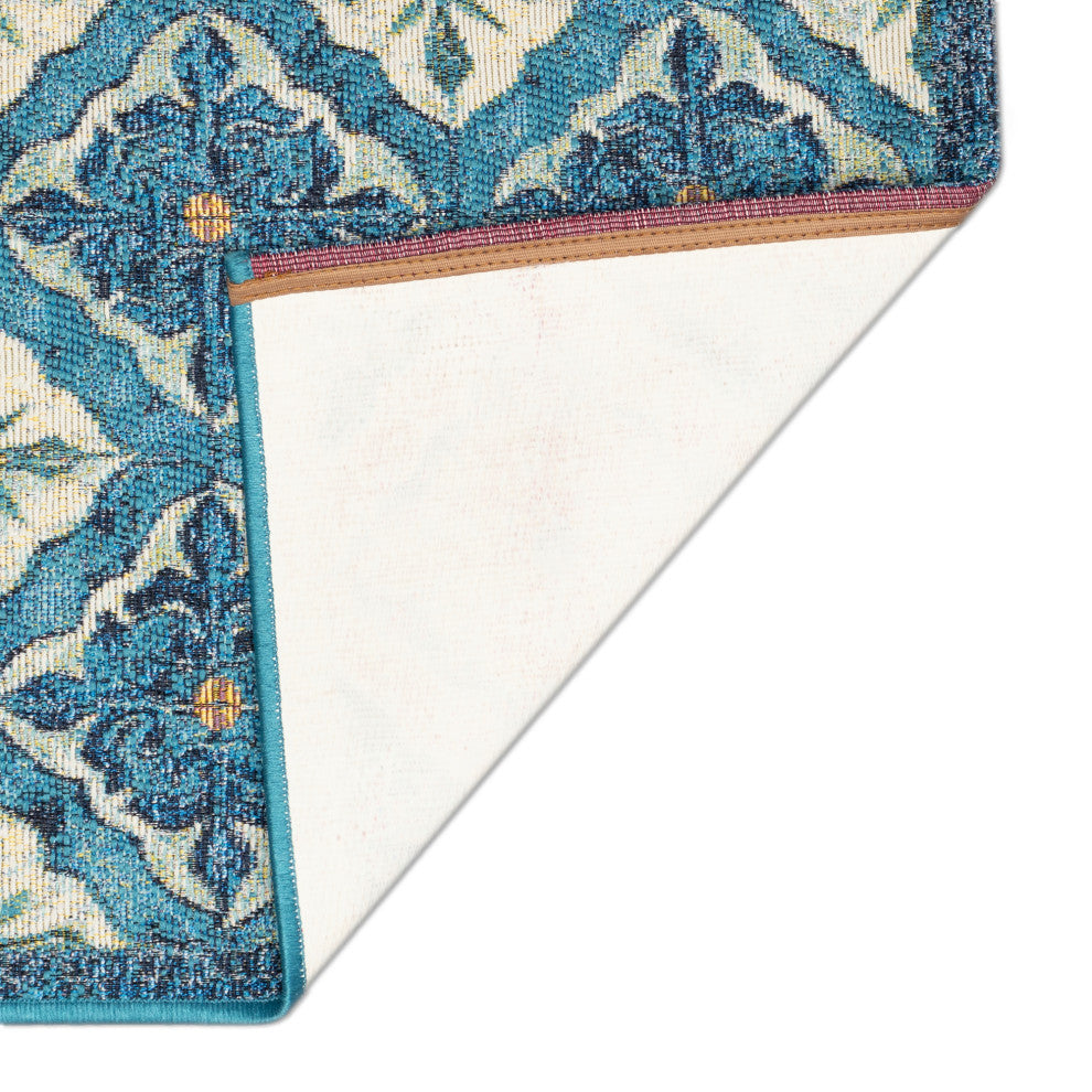 Esencia Madrid Indoor/Outdoor Mat Ocean 1'11"x4'11"