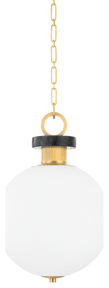 Haru 1 Light Small Pendant Vintage Brass