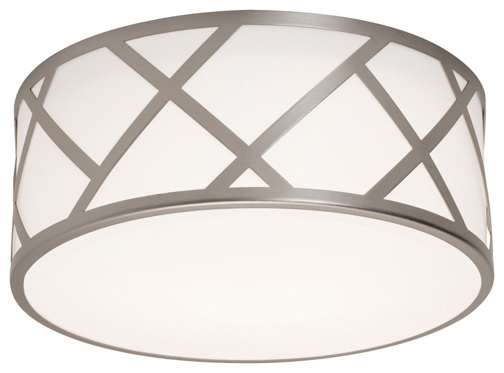 Haven 13'' Flush Mount, Satin Nickel