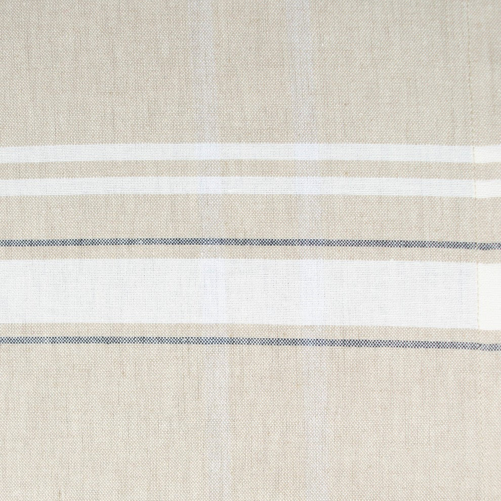 DII White French Stripe Tablecloth 60"x104"