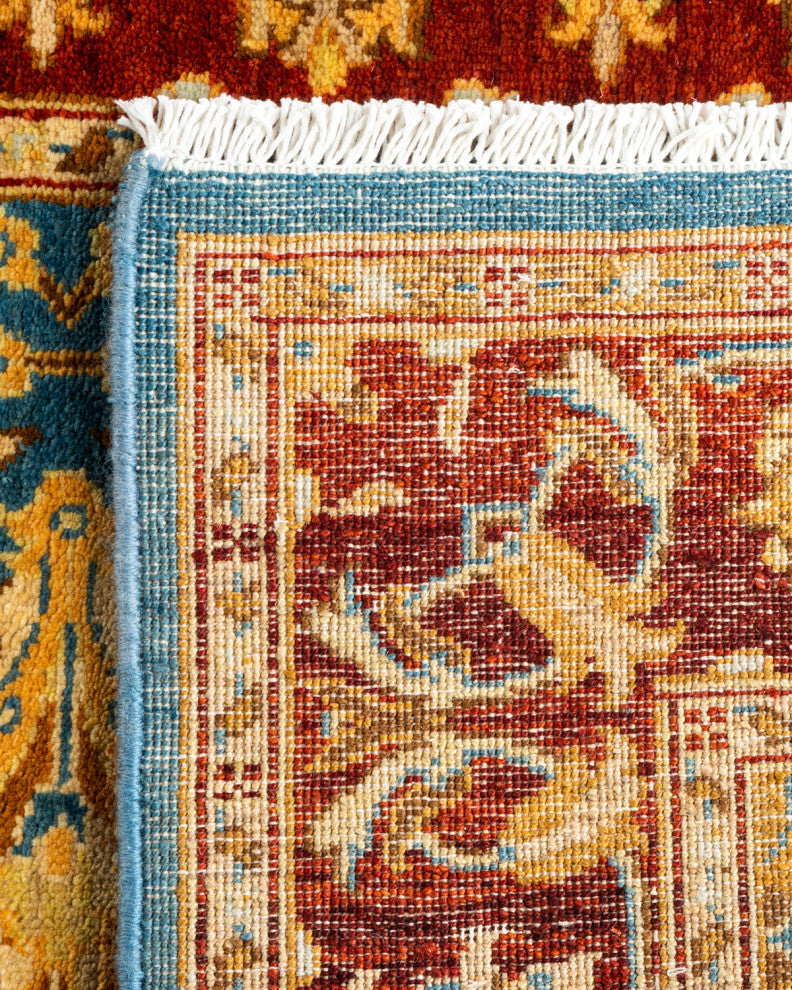 Ottoman, One-of-a-Kind Hand-Knotted Area Rug Blue, 2' 6" x 9' 5"