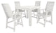 Weatherly 5-Piece Square Counter-Height Dining Set, White