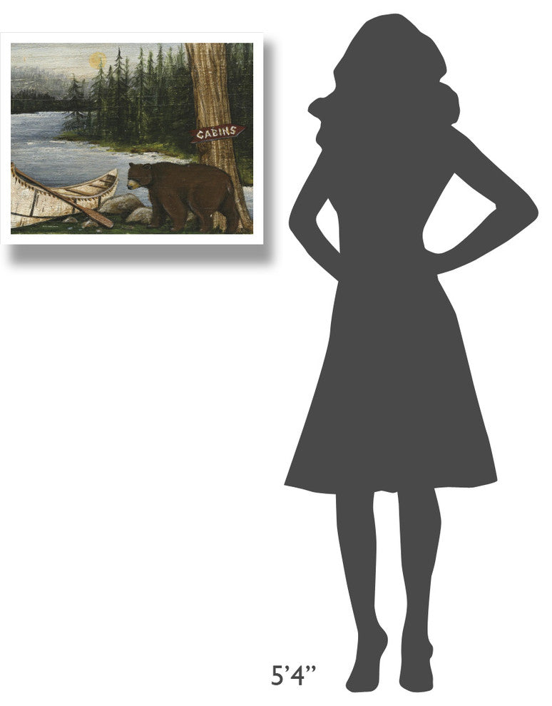 "Northwoods Bear Crop" Digital Paper Print by David Carter Brown, 26"x22"