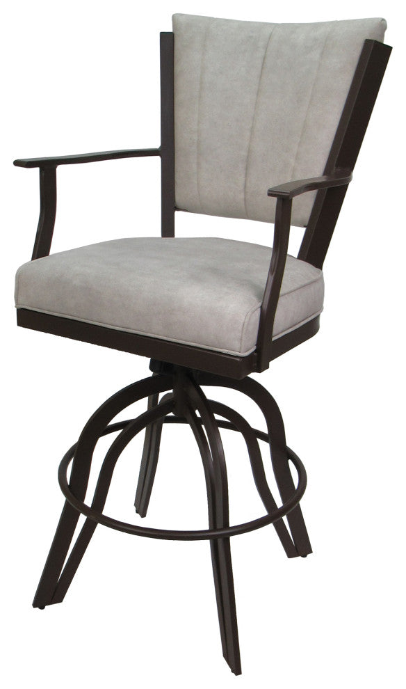 Montana Swivel Tilt Metal 30" Bar Stool or Counter 26" on A Base, Outlier Stucco - Brown, 26"