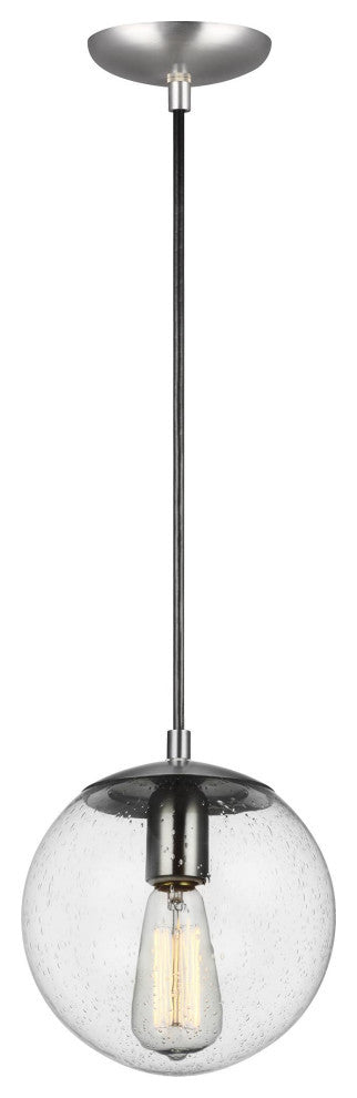 Leo 1-Light Pendant, Satin Aluminum