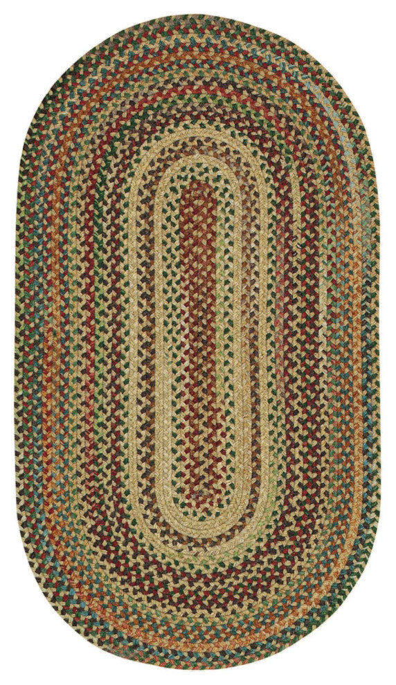 Capel Sherwood Forest Amber 0980_150 Braided Rugs - 11' 4" X 14' 4" Oval