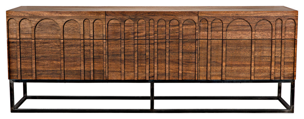 Noir Furniture - Casanova Sideboard, Dark Walnut - GCON405DW