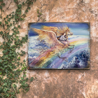 Flight to Aquarius Wall and Table Top Wooden Decor, 12x9