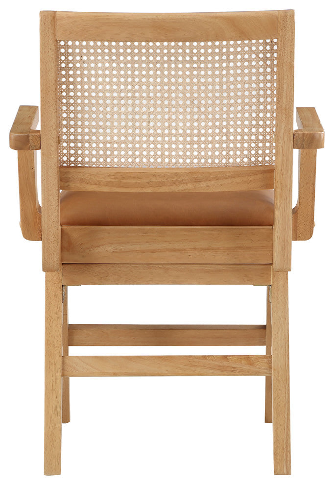 Abby Chair, Cognac, Natural Finish, Arm Chair