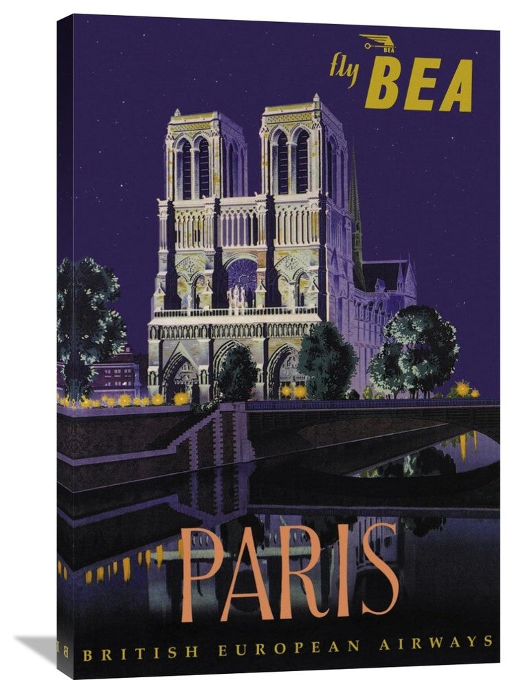 Fly Bea Paris, 24"X36"