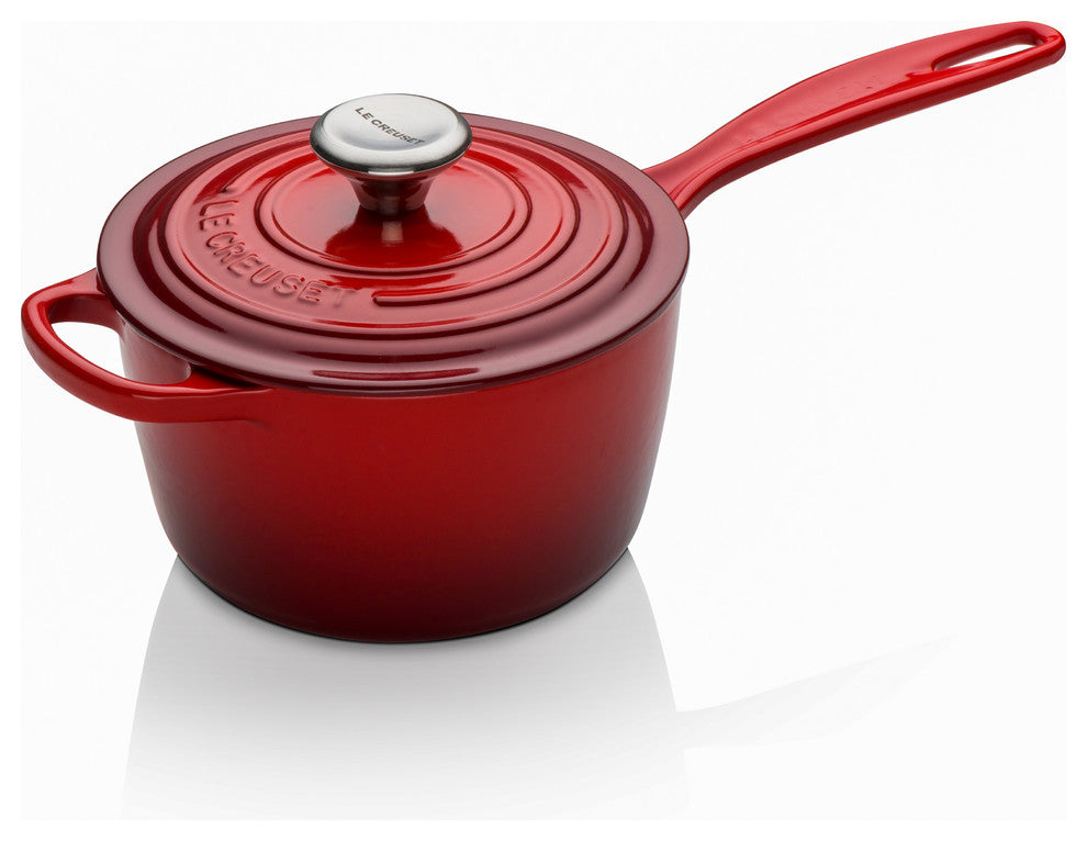 Le Creuset Signature Cast Iron Saucepan, 16 cm, Cerise