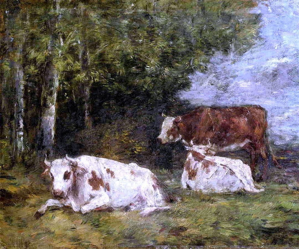 Eugene-Louis Boudin A Norman Pasture, 20"x25" Wall Decal