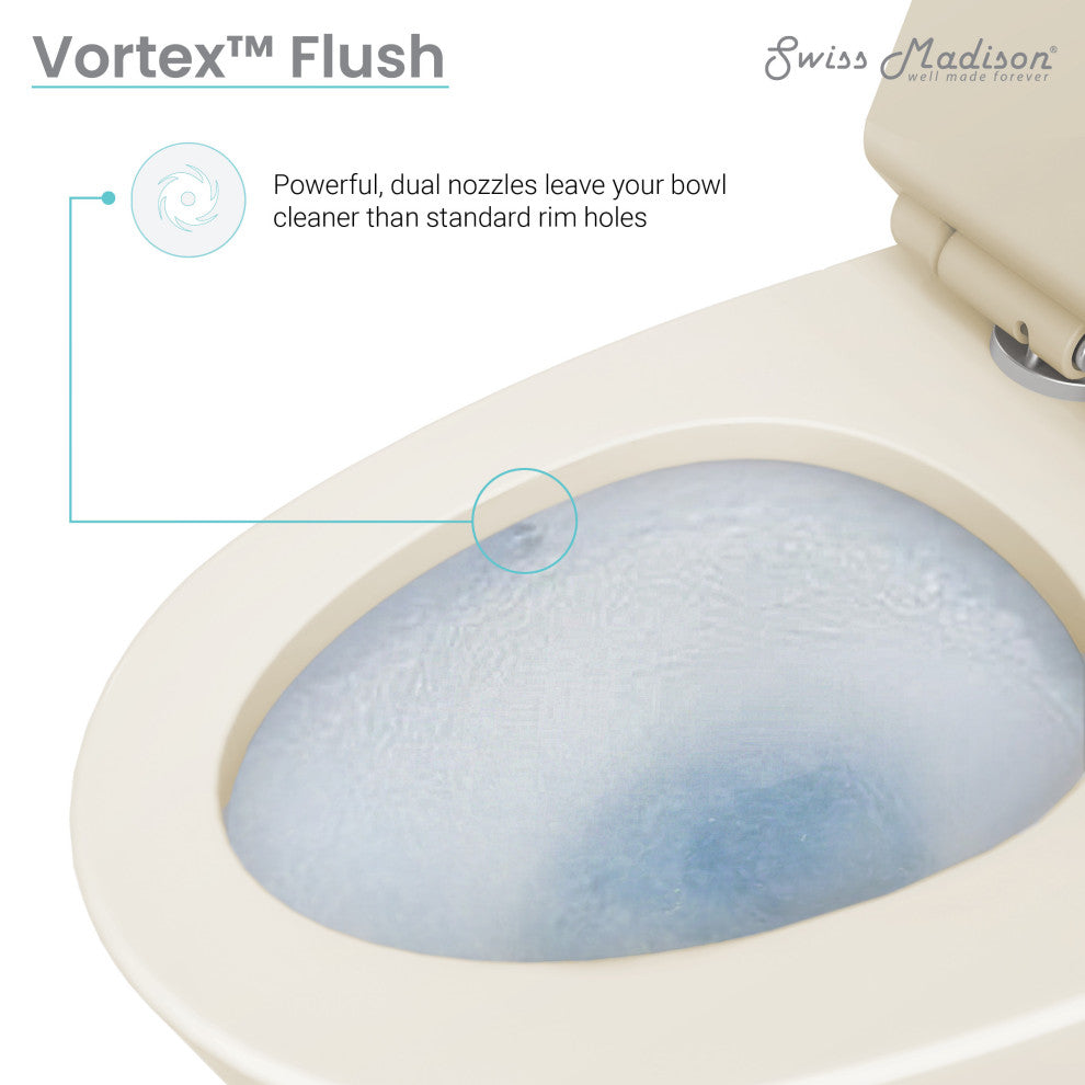 Virage One Piece Elongated Dual Flush Toilet 0.8/1.28 gpf, Bisque