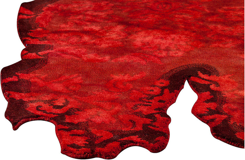 Hand Tufted Red Wool Area Rug