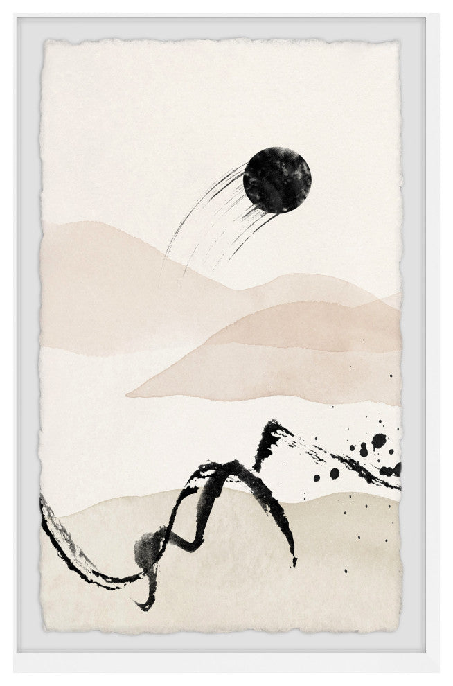 "Passing Moon" Framed Painting Print, 30x45