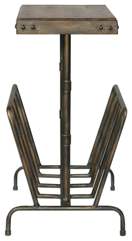 Uttermost Sonora Industrial Magazine Accent Table