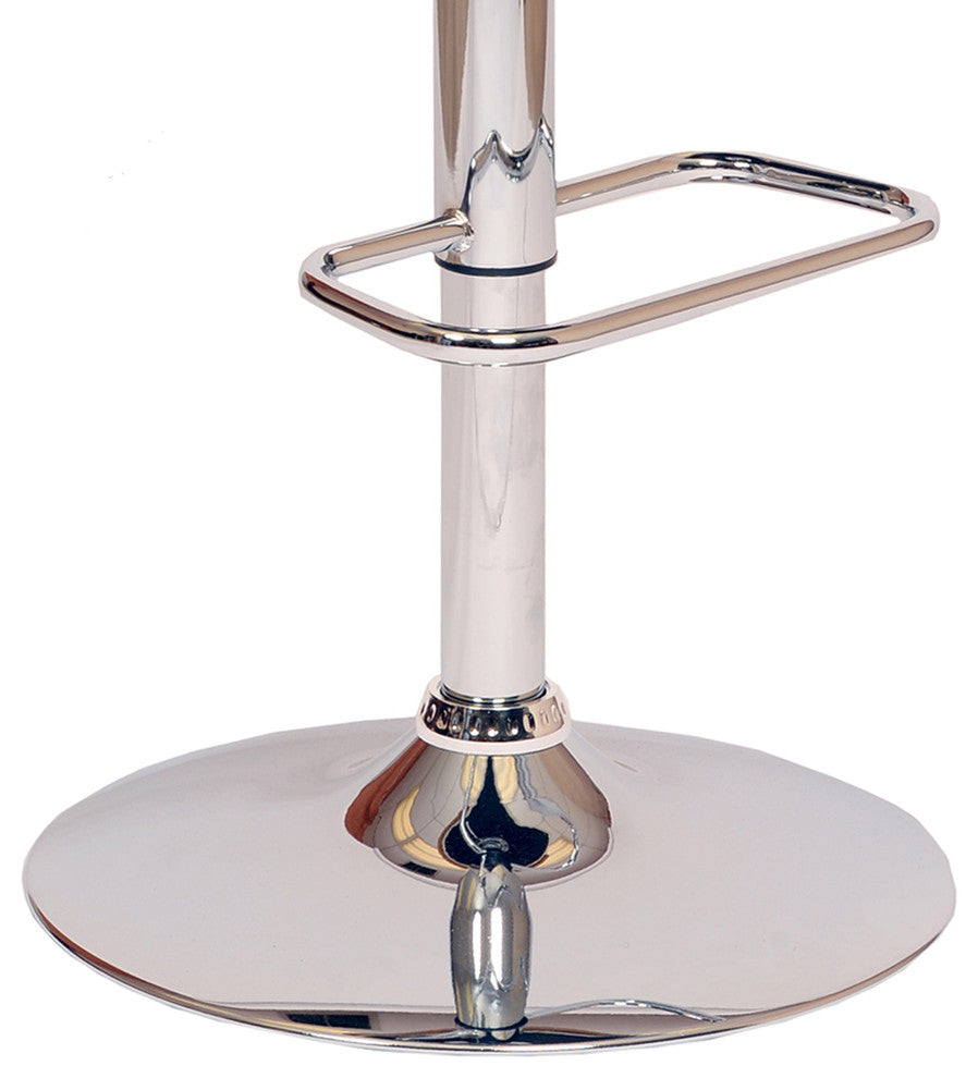 Suljic Swivel Barstool, Cream PU/Walnut Veneer and Chrome Base