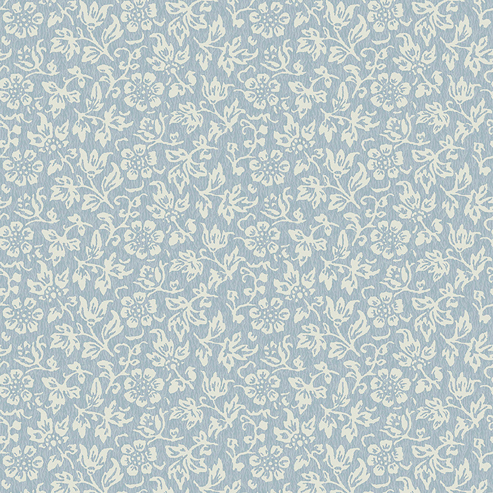 Laura Ashley Sweet Alyssum Wallpaper, Pale Seaspray Blue