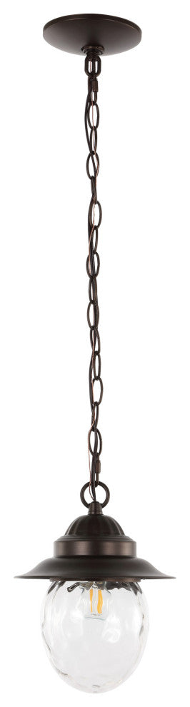 JONATHAN Y Lighting JYL2401 Manteo 9"W LED Mini Pendant - Oil Rubbed Bronze /