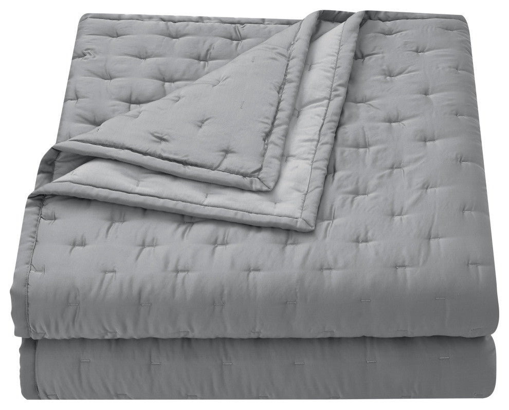 100% Lyocell Quilt, 1 Piece, Gray, Full/Queen
