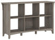 Elegant 6-Cube Organizer Bookcase with Tapered Legs and Cubby Shelves, Driftwood Gray