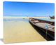 Traditional Thai Boat on Beach, Seashore Canvas Art Print, 60"x28"