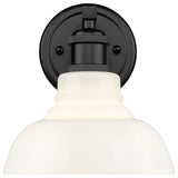 Golden Lighting 0305-BA1 Carver 9" Tall Wall Sconce - Matte Black / Vintage