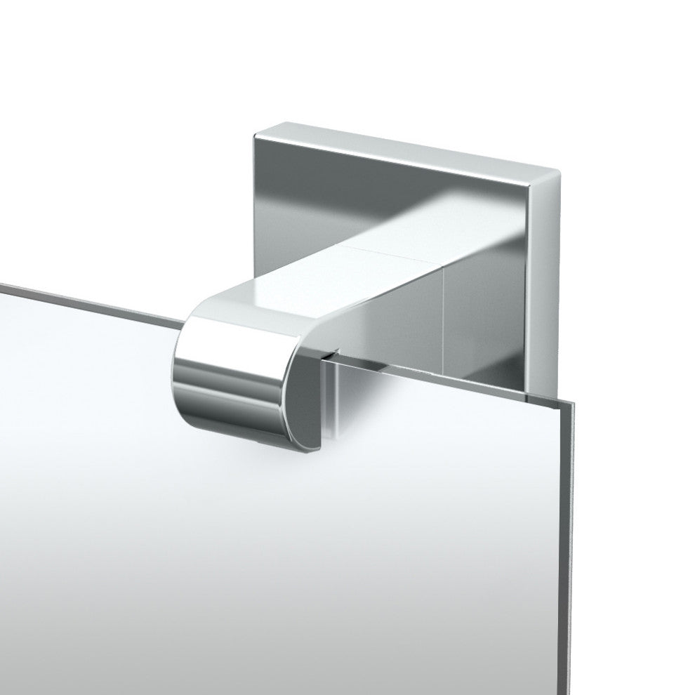 32" Fixed Mount Rectangular Mirror, Chrome