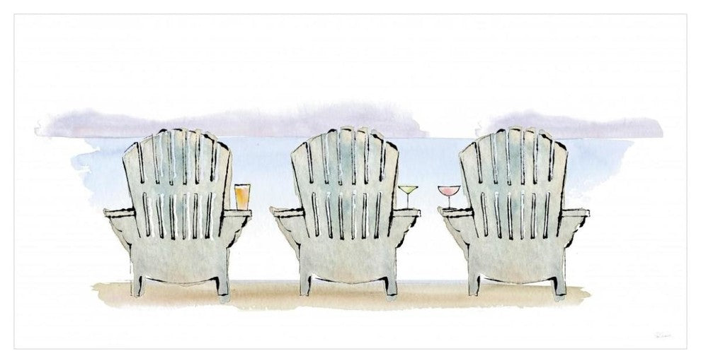 "Girlfriends Cabin VII No Words" Digital Paper Print by Sue Schlabach, 62"x32"