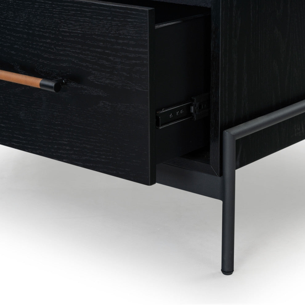 Safavieh Couture Chandri Nightstand, Black/Brown