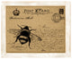 Bee Post Card Burlap Wall Art