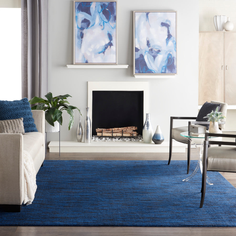 Nourison Essentials 10' x 14' Midnight Blue Outdoor Area Rug